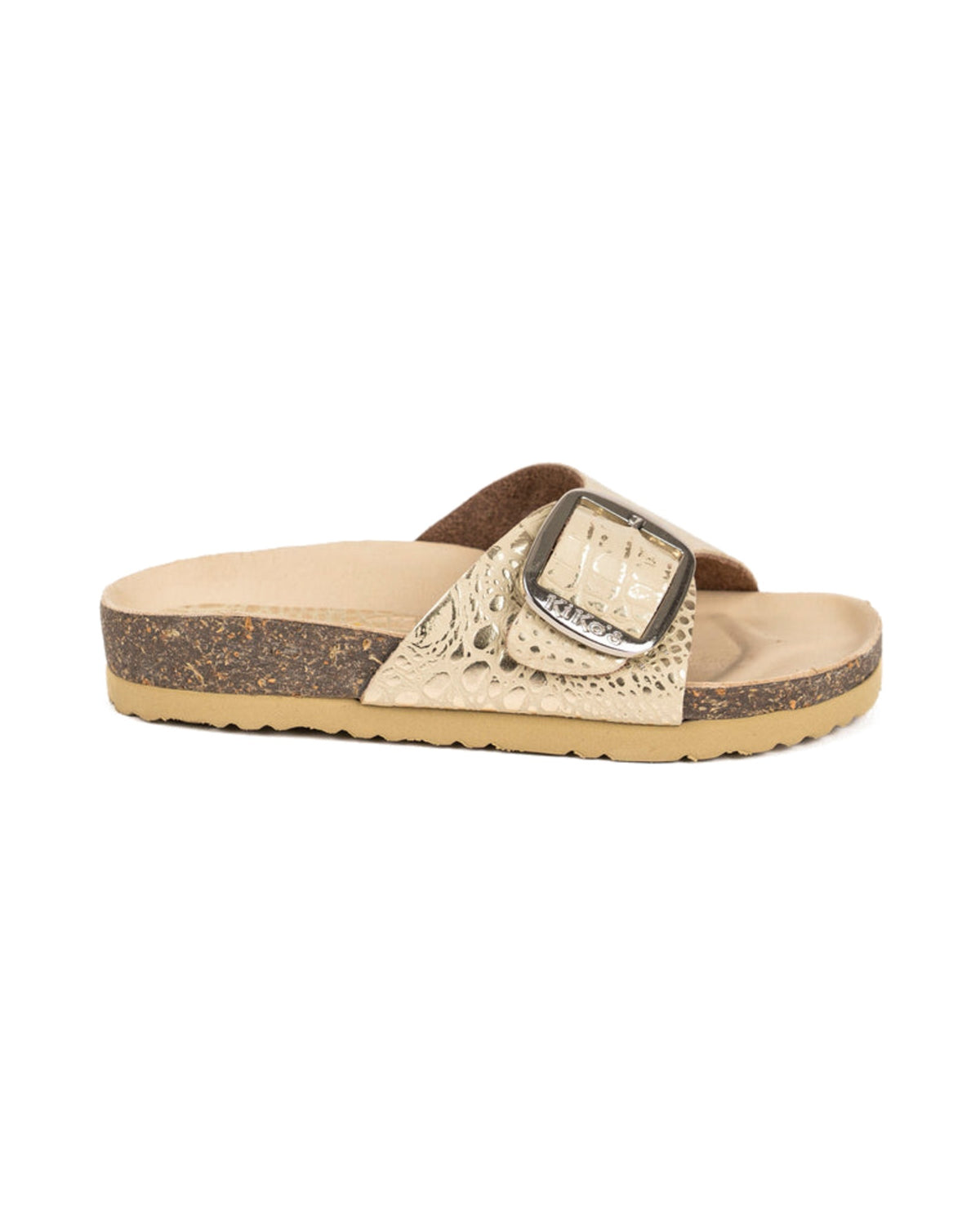 Sandalia Clover una hebilla Croco Oro - vista 1