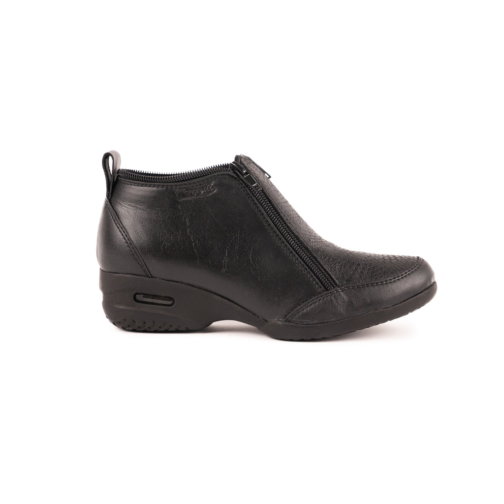 Bota Zipper Dos Cierres con Burbuja Vanzetti Negro
