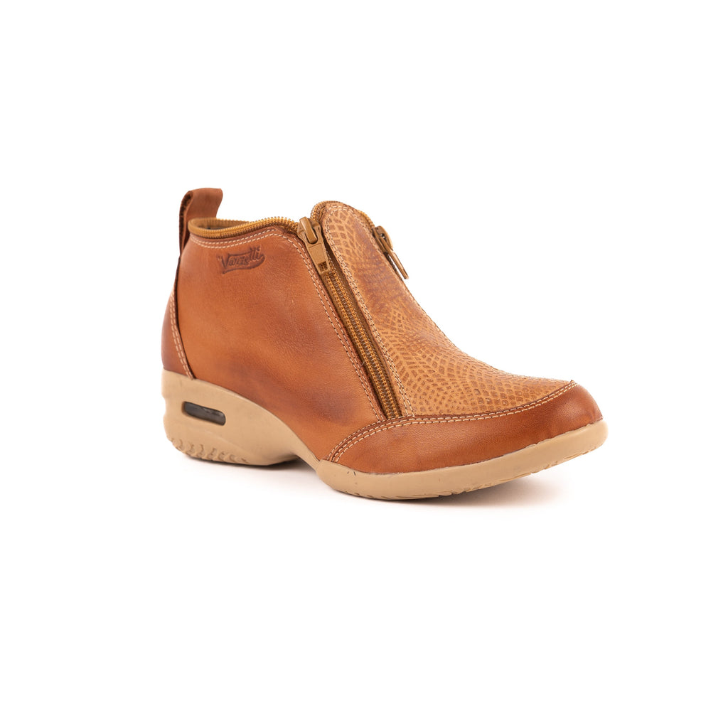 Bota Zipper Dos Cierres con Burbuja Vanzetti Terracota