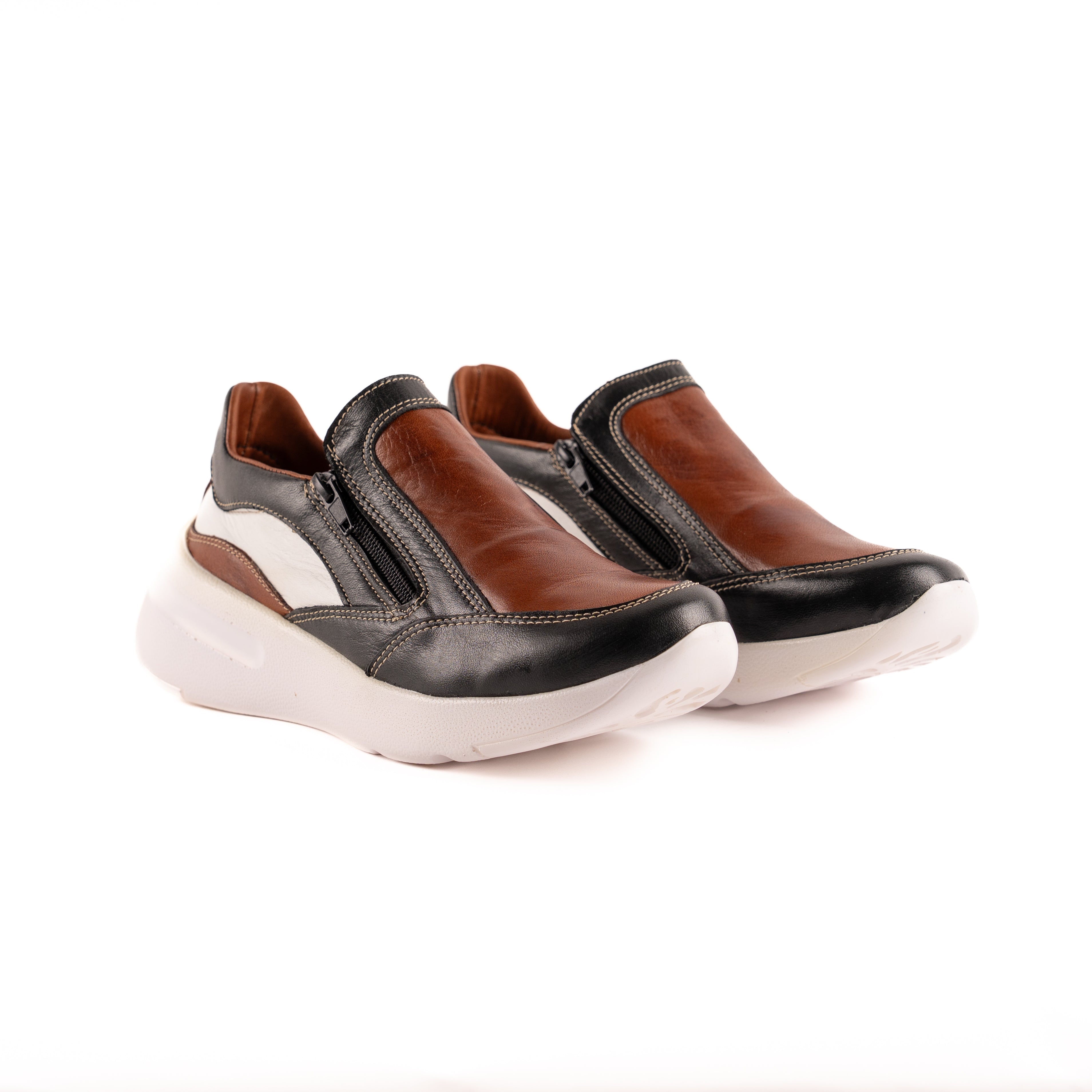 Deportivo Marcel cierres terracota, negro y blanco