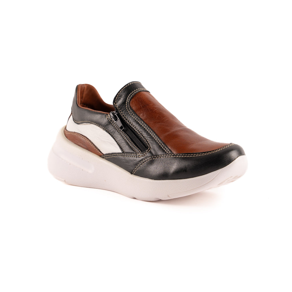 Deportivo Marcel cierres terracota, negro y blanco