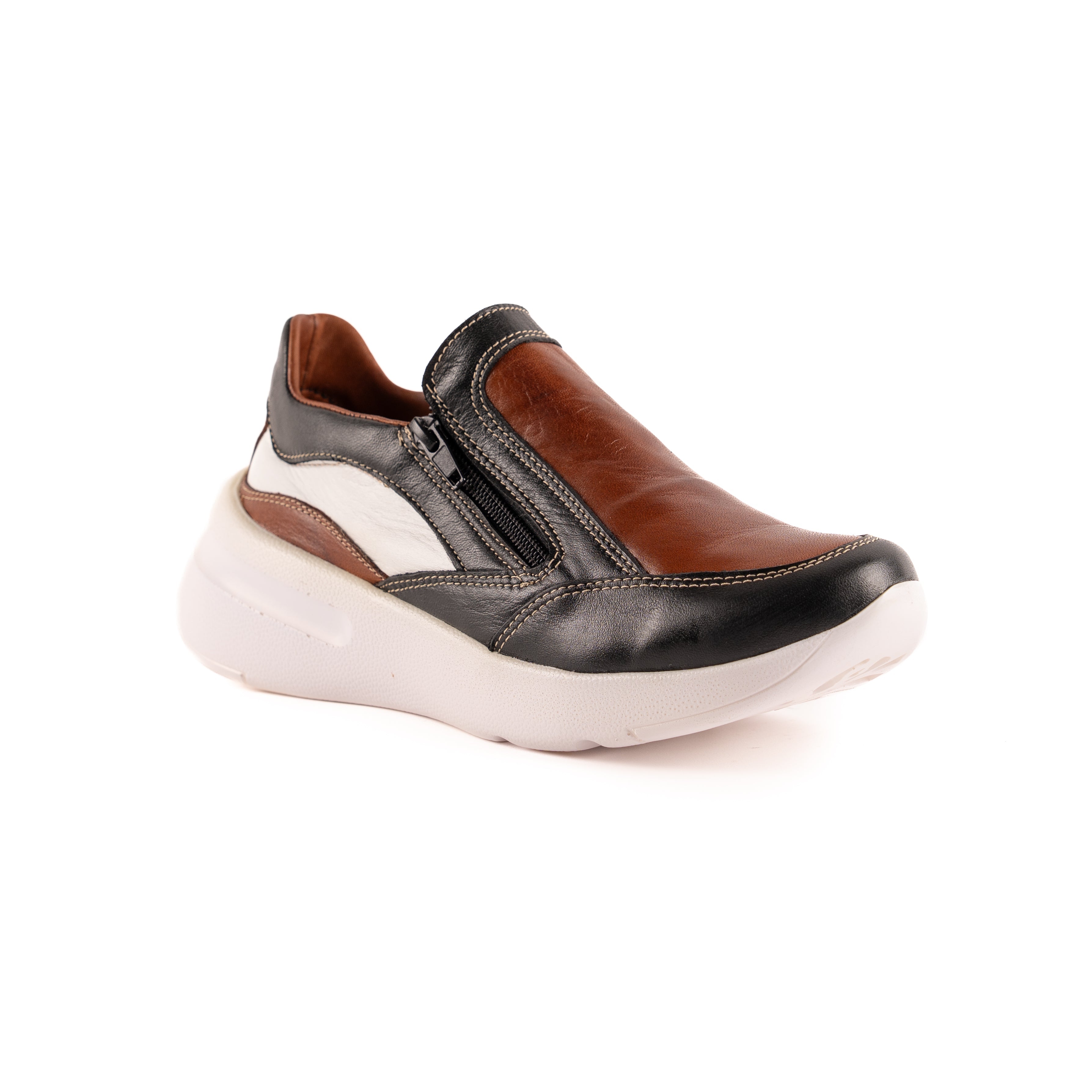 Deportivo Marcel cierres terracota, negro y blanco