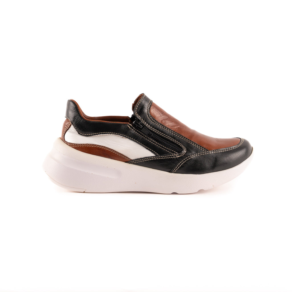 Deportivo Marcel cierres terracota, negro y blanco