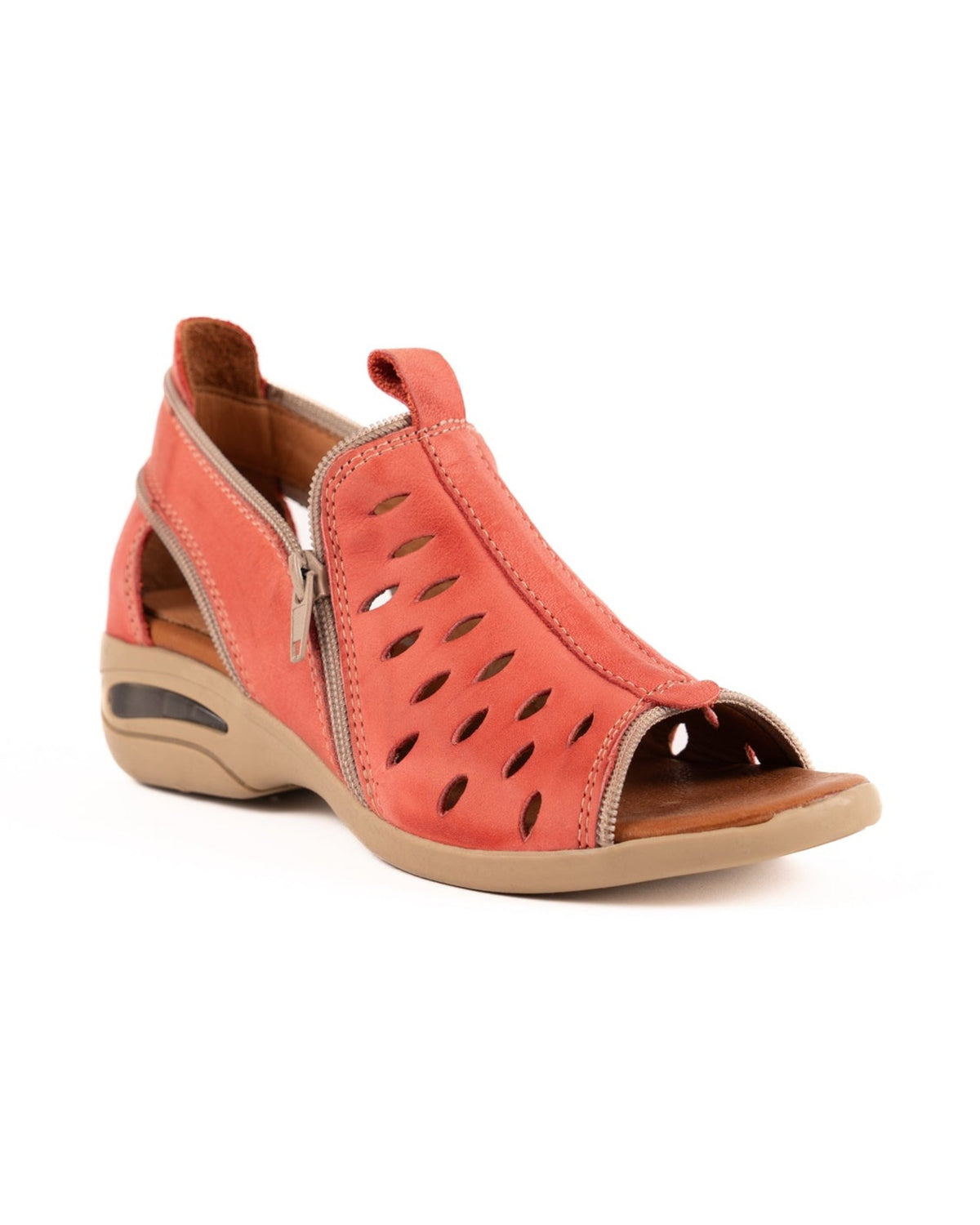 Sandalia Zipper Calada Roja