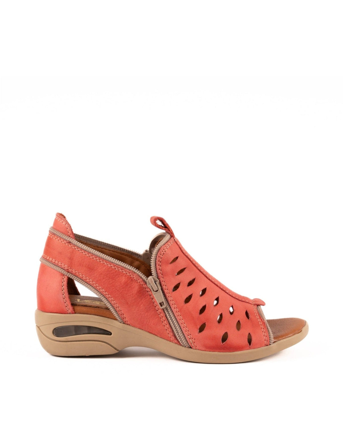 Sandalia Zipper Calada Roja
