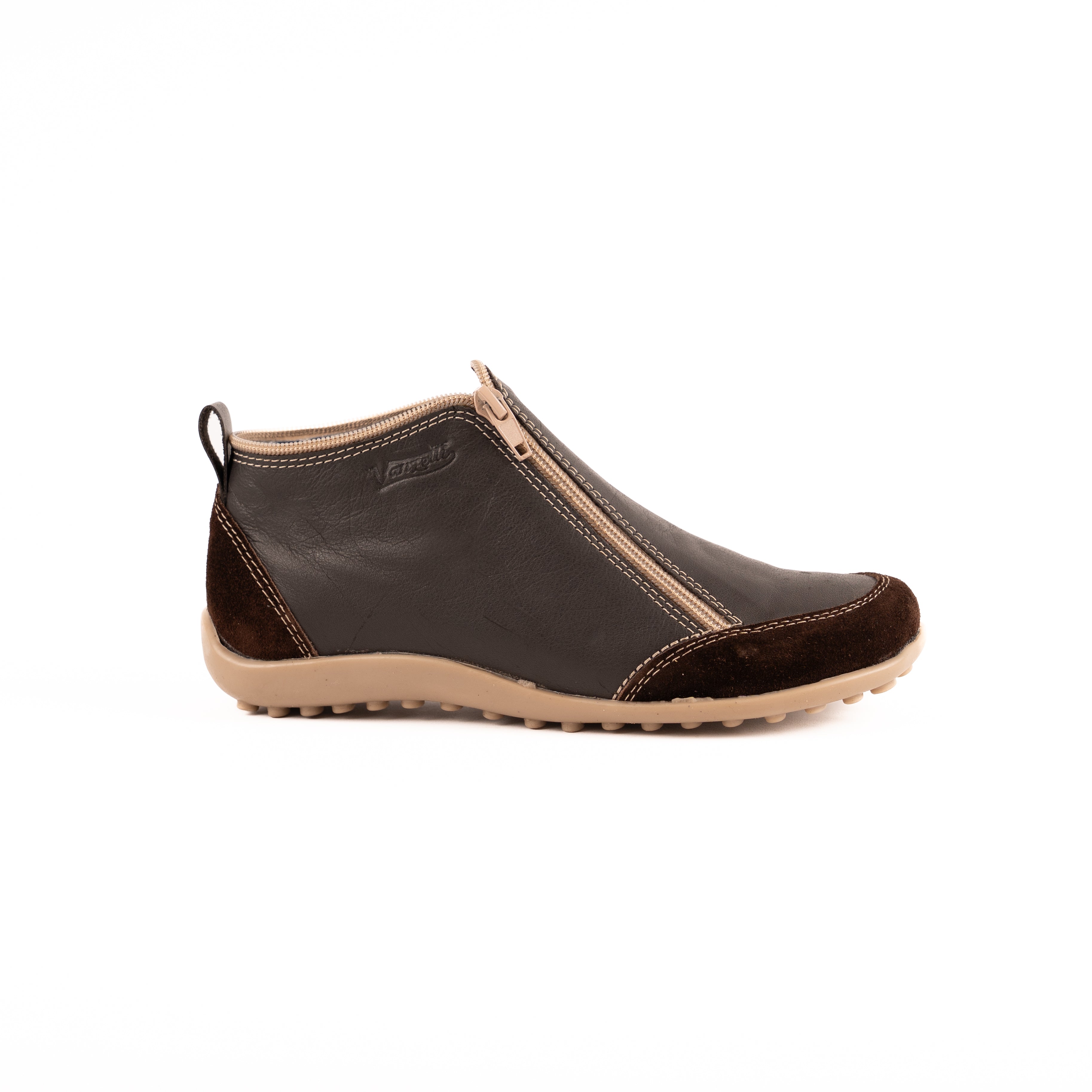 Bota Zipper Dos Cierres Vanzetti Chocolate