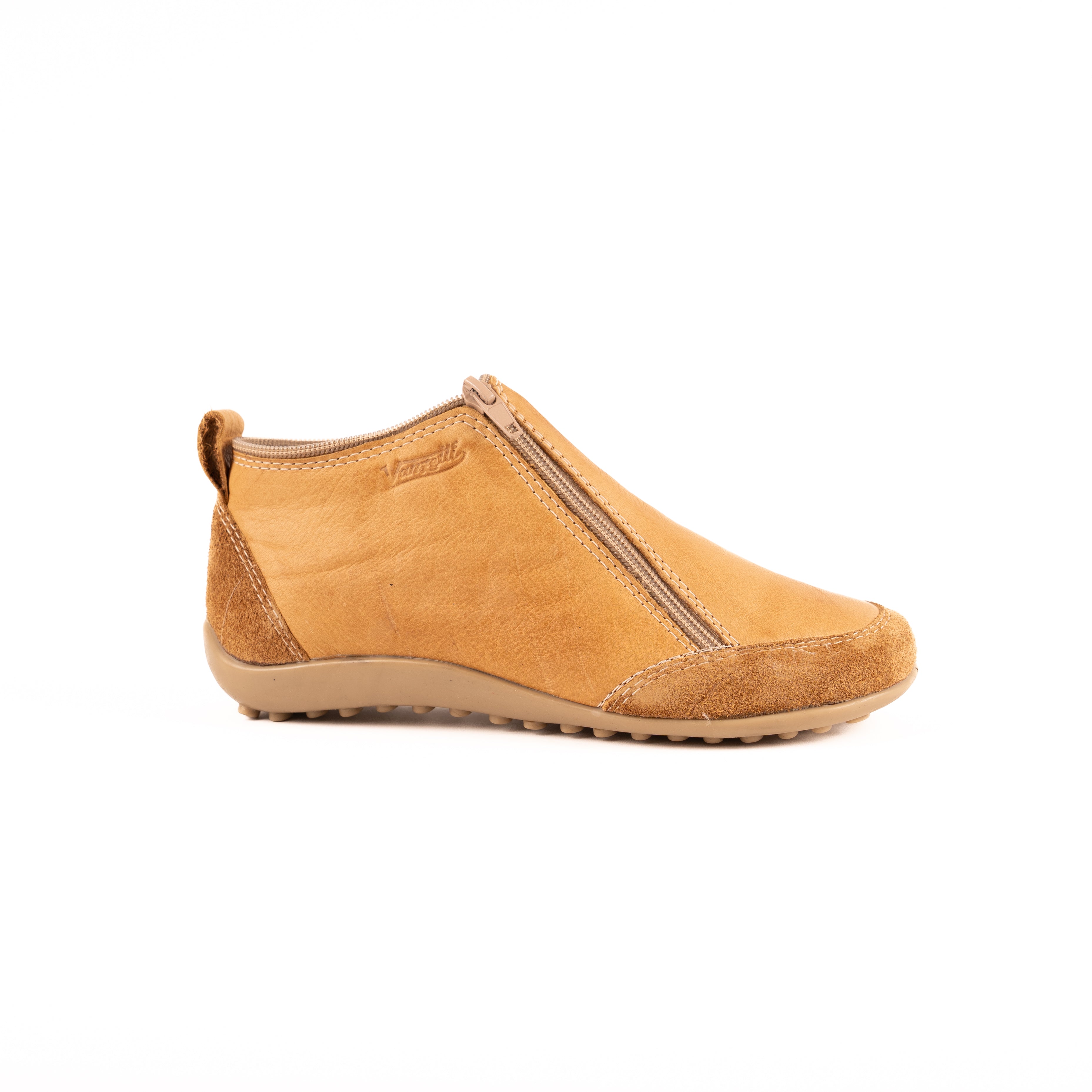 Bota Zipper Dos Cierres Vanzetti Natural