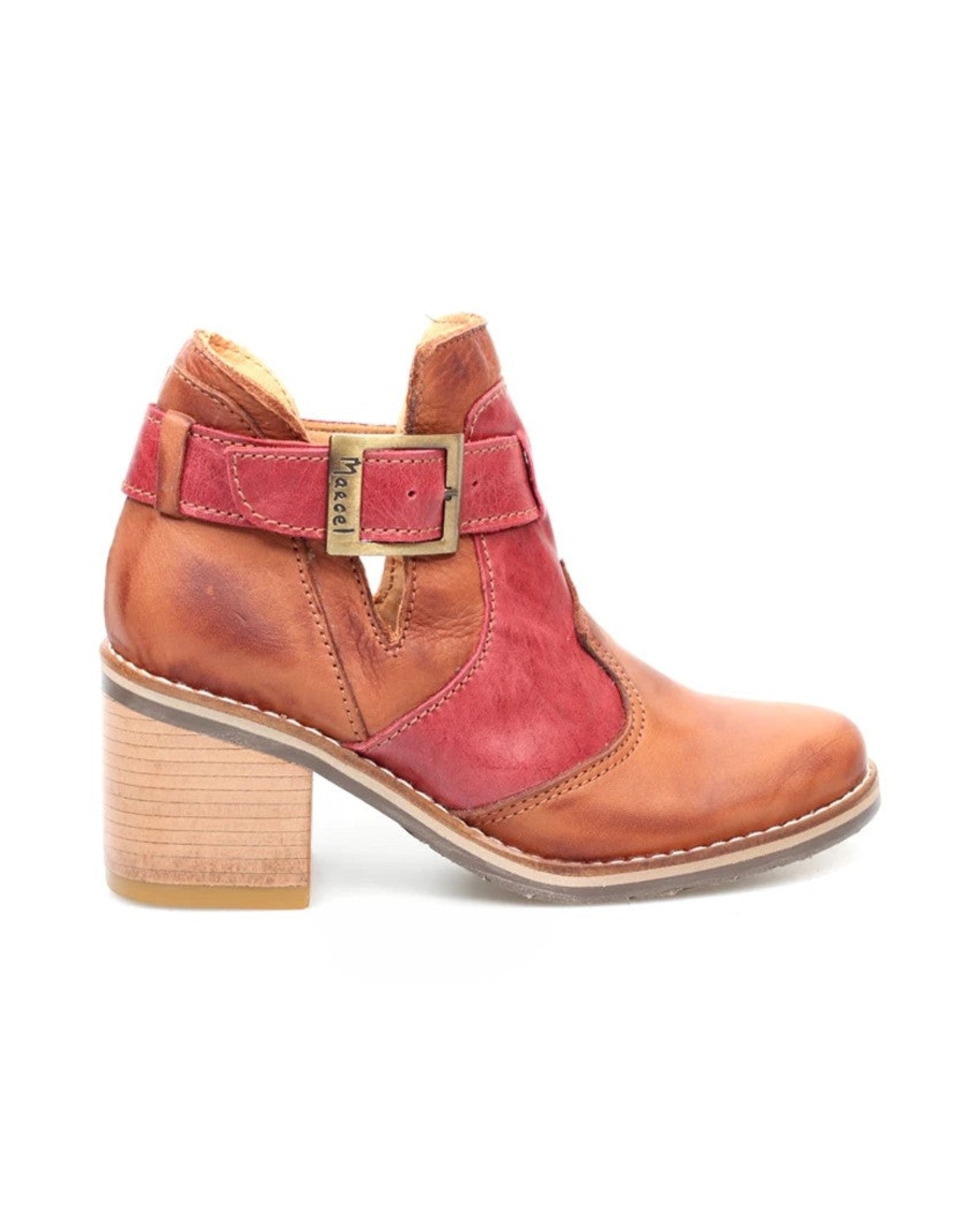 Bota de vestir con hebilla Terracota