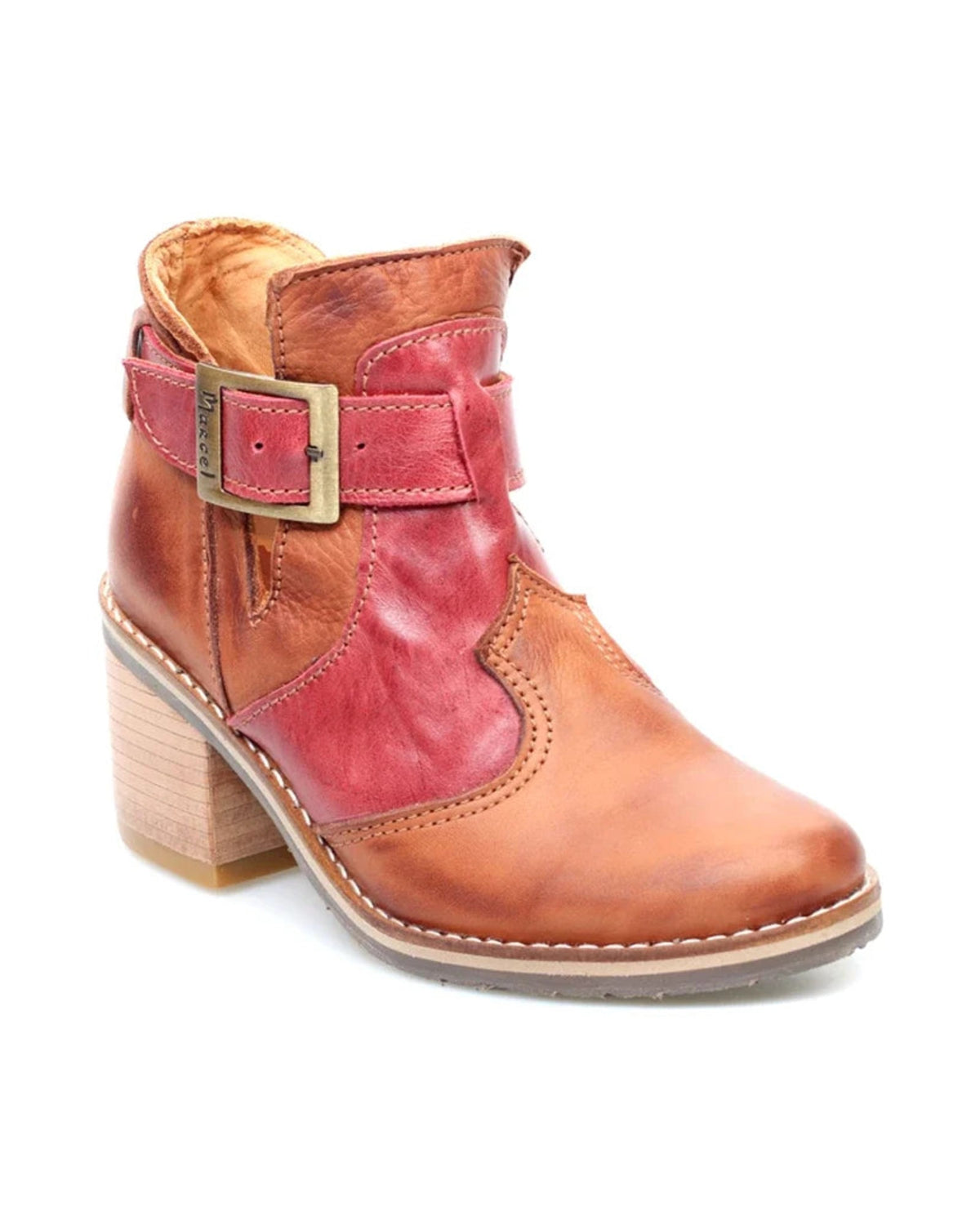 Bota de vestir con hebilla Terracota