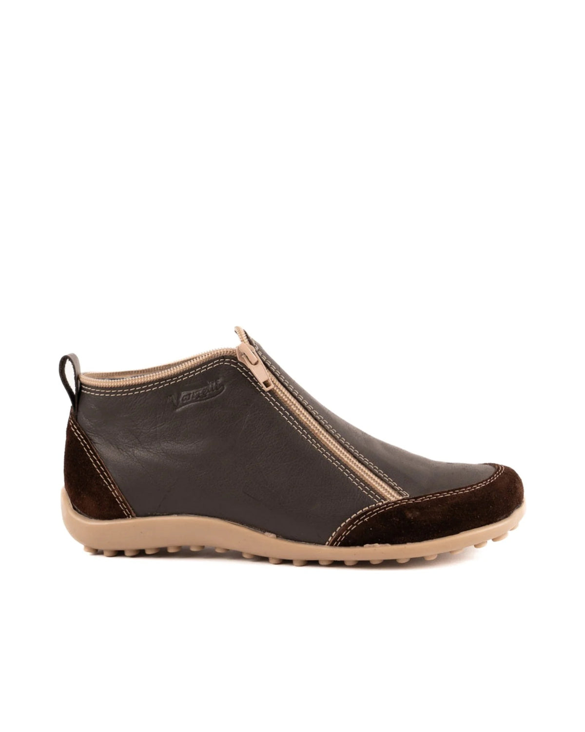 Bota Zipper Dos Cierres Vanzetti, bota — vista de perfil sobre fondo blanco