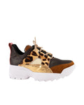 Megan Chocolate Combi, sneaker de Patzú Shoes — vista de perfil sobre fondo blanco