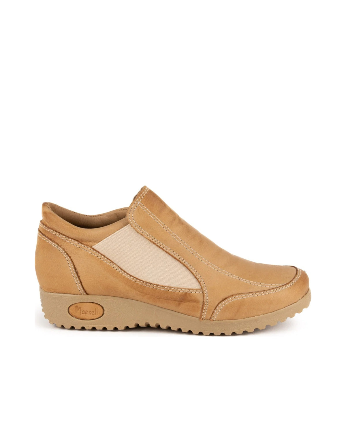 Zapato Bajo Con Elástico, zapato de Marcel Calzados — vista de perfil sobre fondo blanco