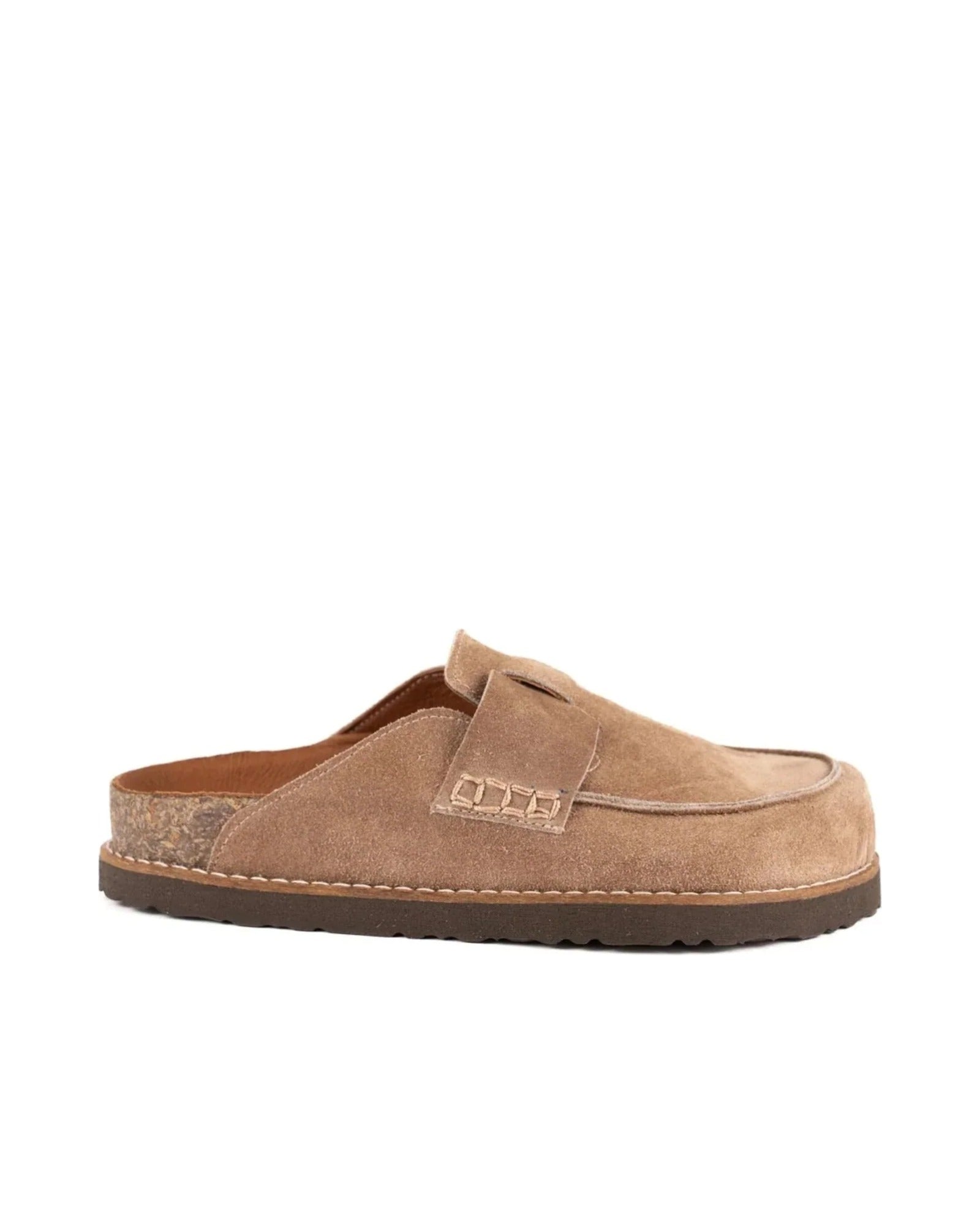 Zueco Trini, zueco de Patzú Shoes — vista de perfil sobre fondo blanco